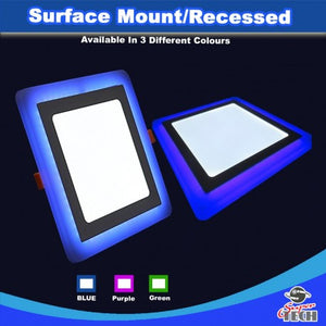 6W 3 Mode Dual Colour Recessed Square Ceiling Led Panel