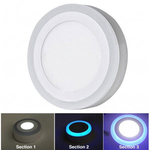 16W & 24W 3 Mode Dual Colour Round Surface Mount Ceiling Led Panel