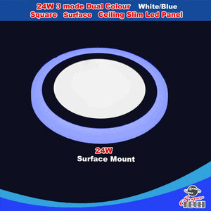 16W & 24W 3 Mode Dual Colour Round Surface Mount Ceiling Led Panel