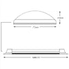 44W 1200mm Ultra Slim LED Batten Linear Tube Light 4000lm, Warm White With Fittings