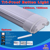 60W 1500MM Tri-Proof LED Batten Linear Tube with IP67 Connector, With Microwave sensor