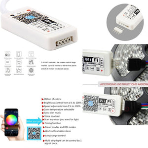 WIFI, IR & Echo Support RGB Controller DC5 -24V 4A x 3CH