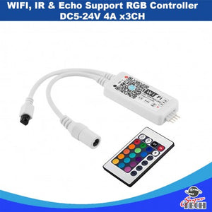 WIFI, IR & Echo Support RGB Controller DC5 -24V 4A x 3CH